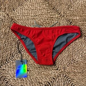 Jolyn Clothing Red and Gray Bikini Bottom